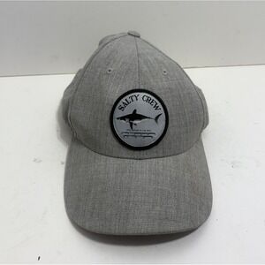 Salty Crew Hat Cap Snapback Adult Gray Find Refuge In The Sea One Size Shark